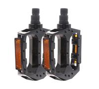 Healvian Pédales de Vélo en Alliage D’Aluminium Noires Double Billes Paire de Pédales Robustes pour VTT BMX Vélo Pliant Accessoire de Remplacement Polyvalent et Cross