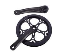Healvian Pédalier de Vélo Mono-Vitesse 170 MM en Fer Plateau 52 Dents Accessoires de Remplacement pour VTT Vélo Pliant et Pignon Fixe Compatible Chaîne 1/2 X 3/32