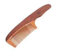 Healvian Peigne à Barbe pour Hommes Outil de Coiffage Peigne de Poche pour Entretien de Barbe et Moustache Bois Naturel