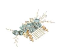 Healvian Peigne À Cheveux De Mariée En Cristal Vert Sauge Accessoires De Coiffure Pour Mariage Clips À Cheveux Élégants Pour Demoiselles D'Honneur Décoration De Nuptiale En Alliage