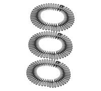 Healvian Peigne à Ressort Flexible 3 Pièces Noir Taille Moyenne Contrôle Des Mèches Rebelles Hommes Et Femmes Coiffure Sportive Quotidienne Bandeaux Circulaires Extensibles