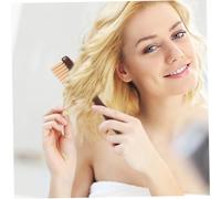 Healvian Peigne Bois de Santal Double Rangée Dents Massage Portable pour Boucles et Démêlage Cheveux