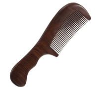 Healvian Peigne En Bois De Santal Peigne à Dents Fines Fait Main Peigne à Cheveux Chinois Peignes De Séparation Pour Tresser Les Cheveux Peigne Large Grand Peigne à Dents Dark Brown