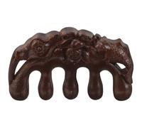 Healvian Peigne En Bois D'Ébène Large Dents Pour Massage Du Cuir Chevelu Peigne Démêloir Naturel Pour Soins Des Cheveux Et Stimulation Du Cuir Chevelu Taille Compacte 3.9X2.2 Pouces