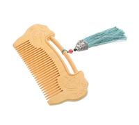 Healvian Peigne En Buis Poli À La Main Avec Motif De Verrouillage Ruyi Dents Fines Pour Le Soin Des Cheveux Et De La Barbe Massage Du Cuir Chevelu Pour Femme