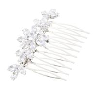 Healvian peigne frange hair charms hair toppers rhinestone marivaux accessoires pour femmes cheveux strass coiffure de mariée peignes à cheveux alliage d'aluminium Silver