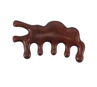 Healvian Peigne Guasha De Santal à Dents Larges Masseur Capillaire Pour Cheveux Et Chevelu Outil De Soins
