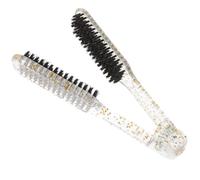 Healvian Peigne Lisseur de Coiffure Double Face V en Abs Léger et Portable, Brosse Lissante Confortable pour Femmes, Salon et Usage Maison
