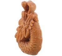 Healvian Pendentif Dragon en Bois Gravé, Ornement Suspendu Résistant à L'usure, Style Rétro Simple, Accessoire Léger pour Paquet ou Décoration Automobile