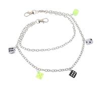 Healvian Pendentif En Acrylique En Forme De Dés Style Chaîne Décoration De Poche Accessoires Pour Pantalons Accessoires De Mode Accessoires Pour Vêtements Fer