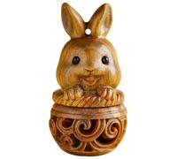 Healvian Pendentif en Bois de Santal - - - Décoration Chinoise - Bijoux Diffuseur - avec Perles aromatiques à - -Perles parfumées - Chariot en Bois de Santal Vert -