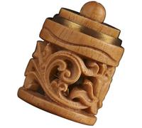 Healvian Pendentif Suspendu en Bois Sculpté Vintage Sachet Parfumé Résistant à l'usure, Accessoire Aromatique Délicat pour Décoration Voiture et Maison