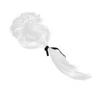 Healvian Perruque Cosplay Pour Avocat Et Juge Cheveux Bouclés Blanc Accessoire De Costume Pour Fête Et Halloween