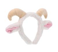 Healvian Petite Coiffe D'Oreille De Chèvre Bandeau En Poils De Chèvre Couvre-Chef De Fête Oreilles D'Agneau Costume De Oreille Corne De Cheveux Bandeau