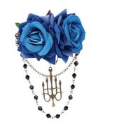 Healvian Pince à Cheveux Broche Forme De Fleur Style Gothique Épingle à Poitrine Pour Robe De Mariée Ou Costume