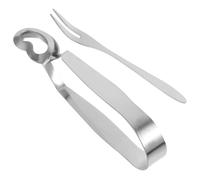 Healvian Pince à Escargot en Acier Inoxydable Poignée Ergonomique pour Fruits de Mer, Forme Spéciale Adaptée aux Escargots, Protège les Mains Chaleur, Vie Quotidienne