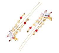 Healvian Pinces à Cheveux à Pompon Alliage Vintage, Épingles Cheveux Femme, Accessoire Coiffure Fox Style Chinois, Lot 2 Pièces, Couleurs Aléatoires, Usage Quotidien Et Fêtes