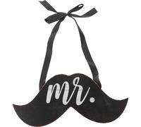 Healvian Plaque Décorative en Bois pour Mariage Panneau Suspendu Moustaches et Lèvres Accessoire Photo Créatif pour Fête Décoration de Porte D’Entrée Idée Décoration Suspendue pour