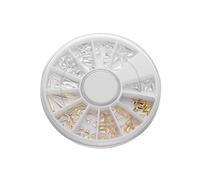 Healvian Plaques De Décoration Nail Art Métal 12 Grilles Triangle Diy Accessoires Nail Art Pour Ongles Natural Filles Salon Maison