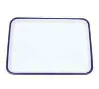 Healvian Plat à Four Rectangulaire Émaillé Blanc 27x19 Cm Résistant à L'usure Conduction Rapide Chaleur pour Congélateur et Réfrigérateur