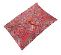 Healvian Pochette de Rangement Épaisse en Tissu Brocart Chinois pour Écritures Bouddhistes Petite Taille Doublure Mousse Protectrice Paquet de Rangement Pratique pour Livres et