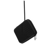 Healvian Pochette de rangement noire en EVA avec fermeture éclair, couche intérieure en maille et sangle élastique, sac pratique pour kalimba 17 notes, conçu pour transport lors de