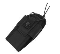 Healvian Pochette Radio Multifonction en Nylon Noir, Banane Tactique Compacte pour Interphone, Support Réglable pour Téléphone, Randonnée, Camping et Activités Outdoor, Accessoires