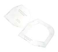 Healvian Pochoir de Couture Patchwork en Acrylique 15 CM Gabarit de Panier pour Bol Règle DIY pour Quilting Modèle Couvre-Bol Bords Arrondis Outil de Création pour Amateurs et