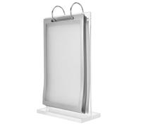 Healvian Porte-afficheur de Menu Acrylique Transparent A6 Vertical, Présentoir de Table à Pages, Support de Bureau pour Café, Mise à Jour Facile,