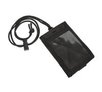 Healvian Porte-badge Tactique en Tissu Oxford Noir Boucle Flexible, Titulaire de Carte D'identité Léger et Compact, Protège-cartes de Travail pour Usage Professionnel et Scolaire