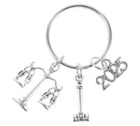 Healvian Porte-clés Avocat Balance de Justice et Maillet Symbole de Justice et Sagesse Accessoire Légal pour Remise de Diplôme Favori pour Étudiants Droit Décoration pour Sacs et