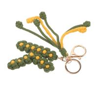 Healvian Porte-clés Décoratif Tissé Main Lettre k En Fil Coloré, Breloque Pour Paquet à Main Femme, Accessoire Léger Et Compact Pour Clés Et Paquet, Orné De Marguerite Et Épi