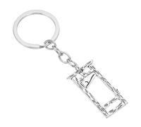 Healvian Porte-clés D'halloween en Alliage Argenté Pendentif Guillotine, Design Unique et Facile à Suspendre, Accessoire pour Paquet à Dos ou Paquet à Main Lors de Fêtes