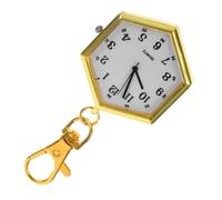 Healvian Porte-Curse de la Montre de Poche Montre en Or chaînes de Montres de Poche Porte-clés vigilants Montre de Poche à Quartz rétro Montres Porte-clés Miroir en Verre Ordinaire Doré