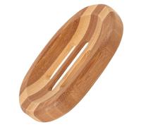 Healvian porte- en bambou de pompage commun lingettes machine à boire accessoire de salle de bain accessoire salle de bain conteneur de porte- antidérapant en bois Brown