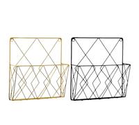 Healvian Porte-Fichiers Mural en Métal 2 Unités, Organiseur de Dossiers et Documents Étagère, Adapté pour Maison, Bureau et Espace de Travail