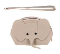 Healvian Porte-Monnaie Éléphant en Cuir Synthétique Gris, Petit Porte-Monnaie Compact et Léger, Paquet Carré Miniature pour Femme, Bourse Pratique pour Monnaie et Cartes, Usage Quotidien