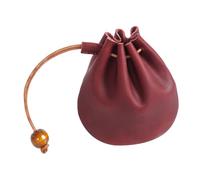 Healvian Porte-Monnaie en Cuir Vintage Paquet De Changement Mini Bourse Maroquinerie Cuir Véritable Compact Léger pour Femmes Sorties Voyage Couleur Brique