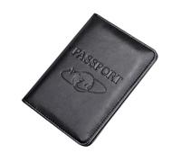 Healvian Porte-Passeport Cuir Noir RFID Multifonction Pochette Sécurisée Pratique pour Voyage Protection Carte Bancaire et Documents Organiseur Portable Compact