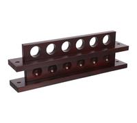 Healvian Porte-Queues de Billard Mural en Bois Massif Support T pour 6 Queues Couleur Vin Rouge Rangement Mural pour Salle de Billard Organiseur Pratique et Robuste