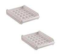 Healvian Porte-œufs Ménager à Double Compartiment Boîte De Rangement Pour Œufs Résistante Empilable Et Pratique