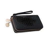 Healvian Portefeuille Cuir PU avec Fermeture Éclair Plusieurs Compartiments pour Carte Et Style Vintage pour Femme