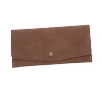 Healvian Portefeuille De Cartes De Crédit en Cuir PU Marron Unisexe, Porte-Coupon De Reçu Compact Et Organiseur D'argenté pour Voyage Et Budget Quotidien