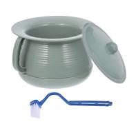 Healvian Pot de Chambre Unisexe avec Couvercle Urinal Portable Plastique Résistant Pot Toilette pour Adultes Personnes Âgées et Femmes Enceintes Facile à Nettoyer et Étanche Aux