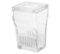 Healvian Pot de Coloration en Verre Transparent 9 Lames pour Laboratoire Récipient à Tacher avec Porte-Lames Intégré Cuve de Coloration en Verre Haute Transparence Usage Scientifique et