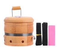 Healvian Pot de Moxibustion Bambou Naturel Portable Boîte Pratique pour Thérapie par Moxa Sans Produits Chimiques Soulagement Du Froid et Relaxation Corporelle