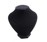 Healvian Présentoir Collier Organisateur Bijoux Élegant Velours Noir avec Base Stable Support Buste pour Exposition et Rangement Maison ou Boutique