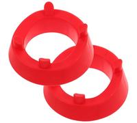 Healvian Présentoir de Ballons de Sport et Tee de Coup de Pied à Hauteur Fixe Rouge, Lot de 2, Support de Rangement Optimisé pour Rugby, Football, Adapté aux Jeunes et Adultes
