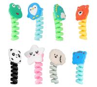 Healvian Protecteurs de Câble en Silicone 8 Pièces Résistants à l'abrasion pour Protéger Les Câbles de Données Design Cartoon pour Organiser et Sécuriser Les Fils