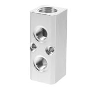 Healvian Raccord Rapide pour Collecteur Pneumatique Multi-Voies en Aluminium Argenté, Bloc de Distribution D’Air Comprimé Robuste pour Usage Industriel et Installation Simplifiée